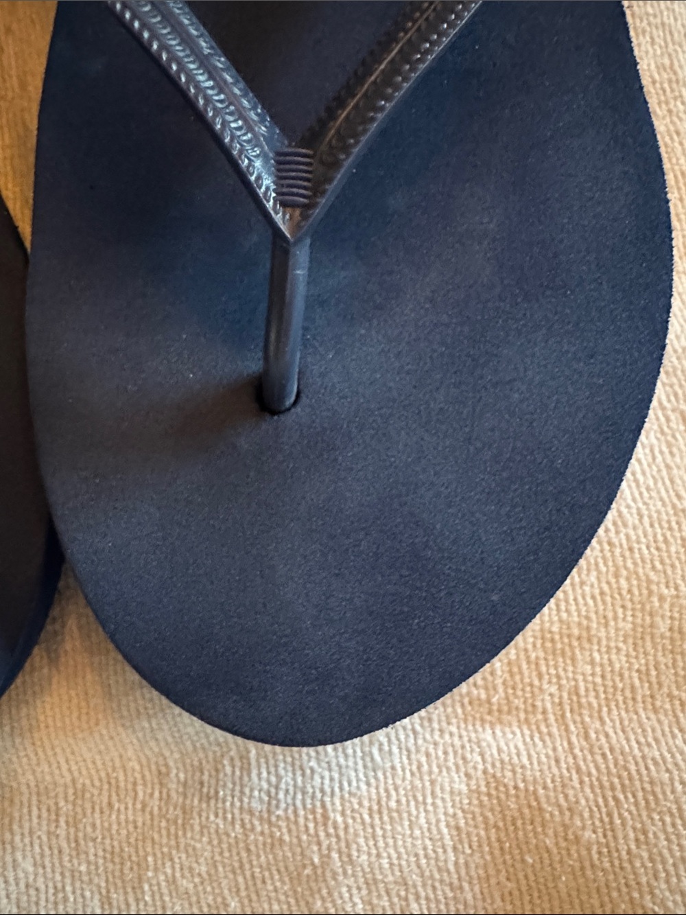 Old Navy Dark Blue Foam Wedge Flip Flop Sandals - Sz 7.5 - 8 - Picture 10 of 11